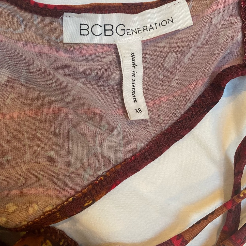 Bcbgeneration Red Jumpsuit Extra Small - image 3